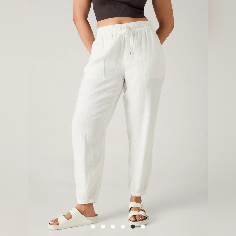 Athleta Retreat Linen Jogger - White - S